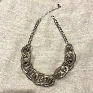 Silver necklace one of a kind.